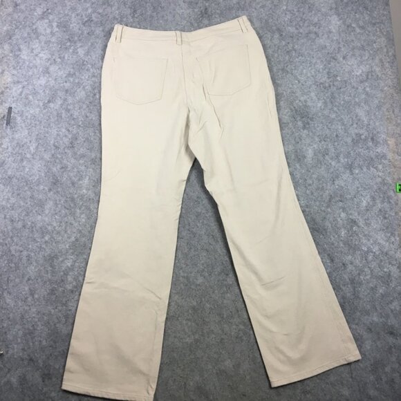 Dream Jeannes Quacker Factory Jeans 10 30 High Rise Bootcut Khaki Stretch Beige - Picture 12 of 13
